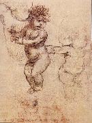 LEONARDO da Vinci Studies of children oil on canvas
